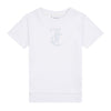 White "JC" Diamante Logo T-shirt