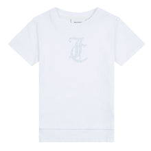 Load image into Gallery viewer, White &quot;JC&quot; Diamante Logo T-shirt