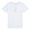 White "JC" Diamante Logo T-shirt