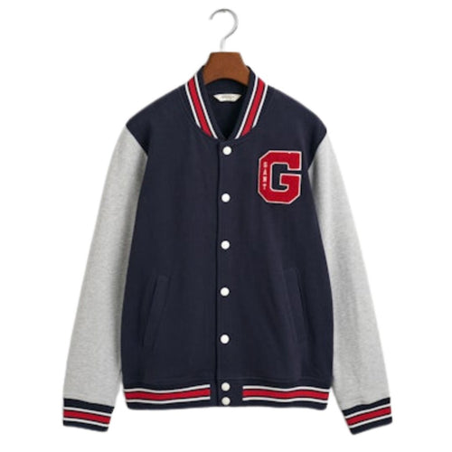 Navy Varsity Sweat Jacket