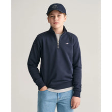 Load image into Gallery viewer, Navy Half Zip Sweatshirt