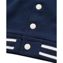 Load image into Gallery viewer, Babies Navy Varsity Sweat Jacket