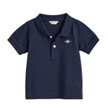 Load image into Gallery viewer, Babies Navy Pique Polo Top