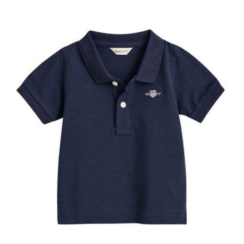 Babies Navy Pique Polo Top