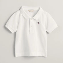 Load image into Gallery viewer, Babies White Pique Polo Top