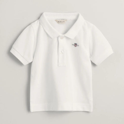 Babies White Pique Polo Top