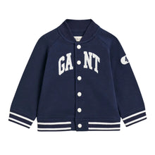 Load image into Gallery viewer, Babies Navy Varsity Sweat Jacket