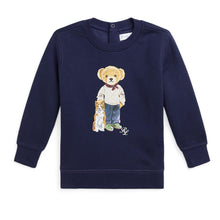 Load image into Gallery viewer, Navy Bear Baby Sweat Top