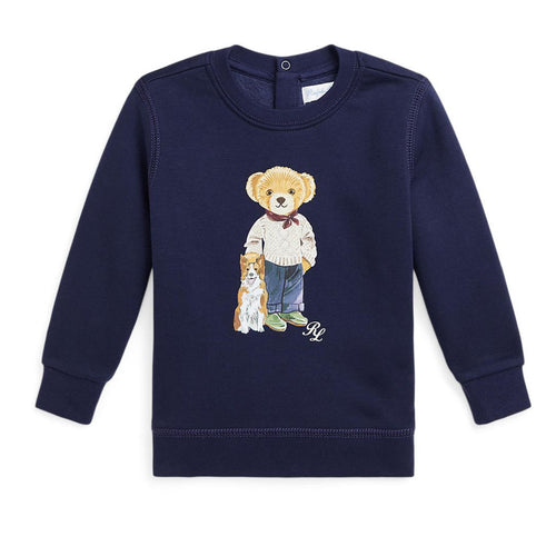 Navy Bear Baby Sweat Top