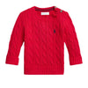 Red Baby Cable Knit Jumper