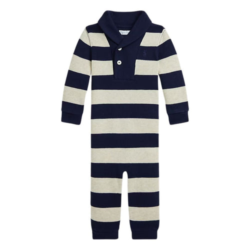 Navy & Beige Knitted Coverall