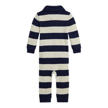 Load image into Gallery viewer, Navy &amp; Beige Knitted Coverall