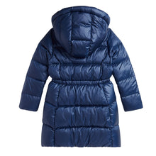 Load image into Gallery viewer, Girls Navy Quilted Down Coat