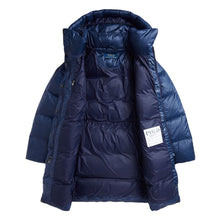 Load image into Gallery viewer, Girls Navy Quilted Down Coat