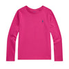 Girls Pink LS Logo T-Shirt