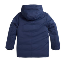 Load image into Gallery viewer, Navy Faux Fur Trim Parka