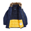 Navy Faux Fur Trim Parka