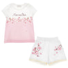 PRE ORDER - Pink & White Blossom Shorts Set