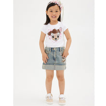 Load image into Gallery viewer, PRE ORDER - Bambi &amp; Blossom Embroidered Denim Skirt