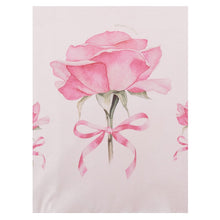 Load image into Gallery viewer, Reversible Pink &amp; White Roses Baby Blanket