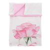 Reversible Pink & White Roses Baby Blanket