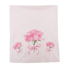 Load image into Gallery viewer, Reversible Pink &amp; White Roses Baby Blanket