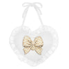 PRE ORDER - White & Gold Bow Babygrow Set