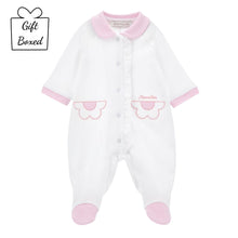 Load image into Gallery viewer, PRE ORDER - White &amp; Pink Babygrow