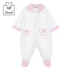 PRE ORDER - White & Pink Babygrow