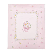 Load image into Gallery viewer, PRE ORDER - Reversible Pink &amp; White Flower Baby Blanket