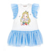 PRE ORDER - Blue Rhinestone & Tulle Alice Dress