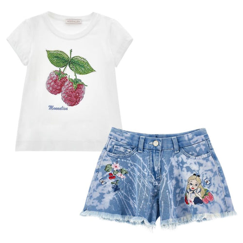 PRE ORDER - Alice Denim Shorts & T-Shirt Set