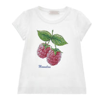 Load image into Gallery viewer, PRE ORDER - White &quot;Alice&quot; Fruits Rhinestone T-Shirt