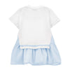 PRE ORDER - Blue & White Overlay Dress