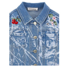 Load image into Gallery viewer, PRE ORDER - Rhinestone &amp; Embroidered &quot;Alice&quot; Denim Jacket