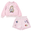 PRE ORDER - Pink Alice Sweat Top & Shorts Set