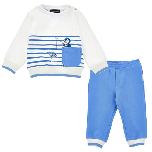 PRE ORDER - Baby Boys Blue & White Tracksuit