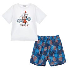 Load image into Gallery viewer, PRE ORDER - Boys Blue Goofy Shorts Set