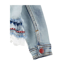 Load image into Gallery viewer, PRE ORDER - Red Bow Denim Jacket