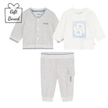 Load image into Gallery viewer, Grey &amp; Blue 3 Piece Tracksuit Gift Boxed