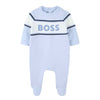 Pale Blue Babygrow & Bib Gift Boxed