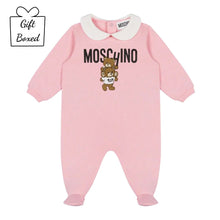 Load image into Gallery viewer, Pink Teddy Logo Babygrow