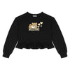 Black & Metallic Gold Hearts Sweat Top