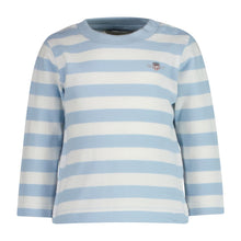 Load image into Gallery viewer, Babies Pale Blue &amp; White LS Pique Top