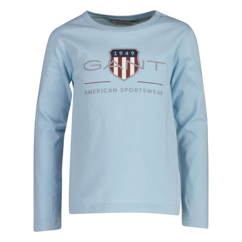 Pale Blue LS Shield Top