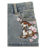 Bambi & Blossom Embroidered Denim Skirt