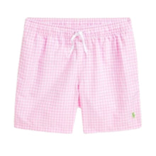 Load image into Gallery viewer, Pink &amp; White Checked Swim Shorts