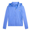 Blue Water-Repellent Hooded Jacket