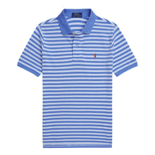 Load image into Gallery viewer, Blue &amp; White Striped Polo Shirt