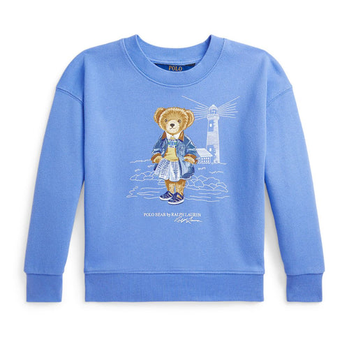 Girls Blue Polo Bear Sweatshirt